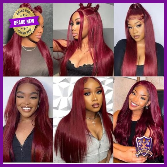 28 Inch Straight Human Hair Lace Front Wig 250% Density Glueless main image 5